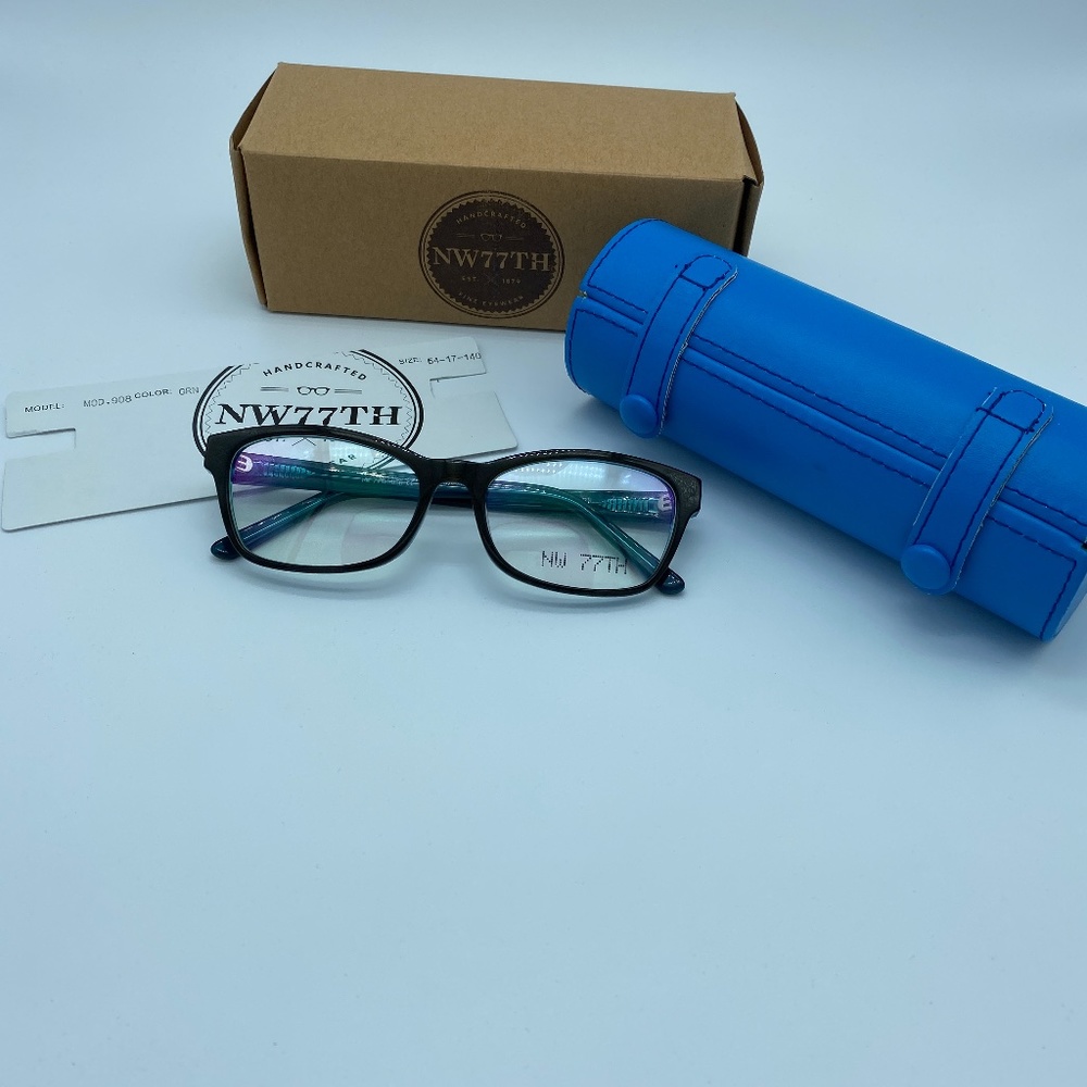 NW 77th Eyewear 908 Green/Brown Ophthalmic Frame Handcrafted in USA